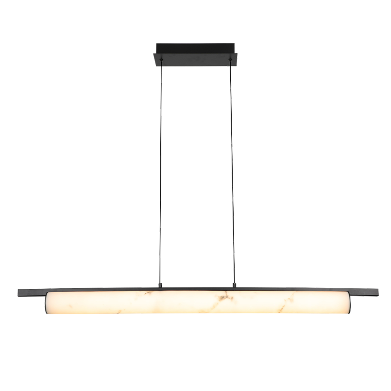 48&quot Pendant Light Ceiling Lights with Alabaster-effect resin