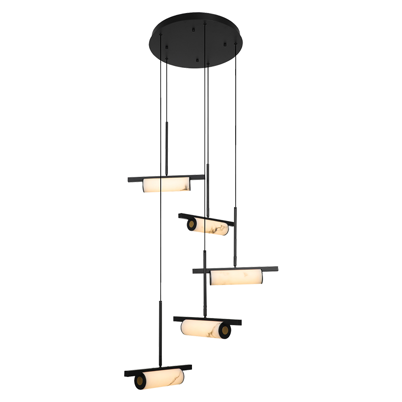 20&quot Pendant Light Ceiling Lights with Alabaster-effect resin